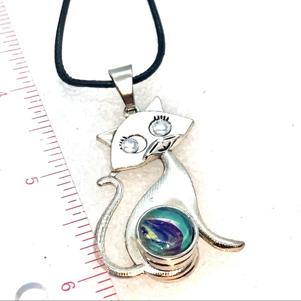 Necklace Cat handmade 12mm snap SN12